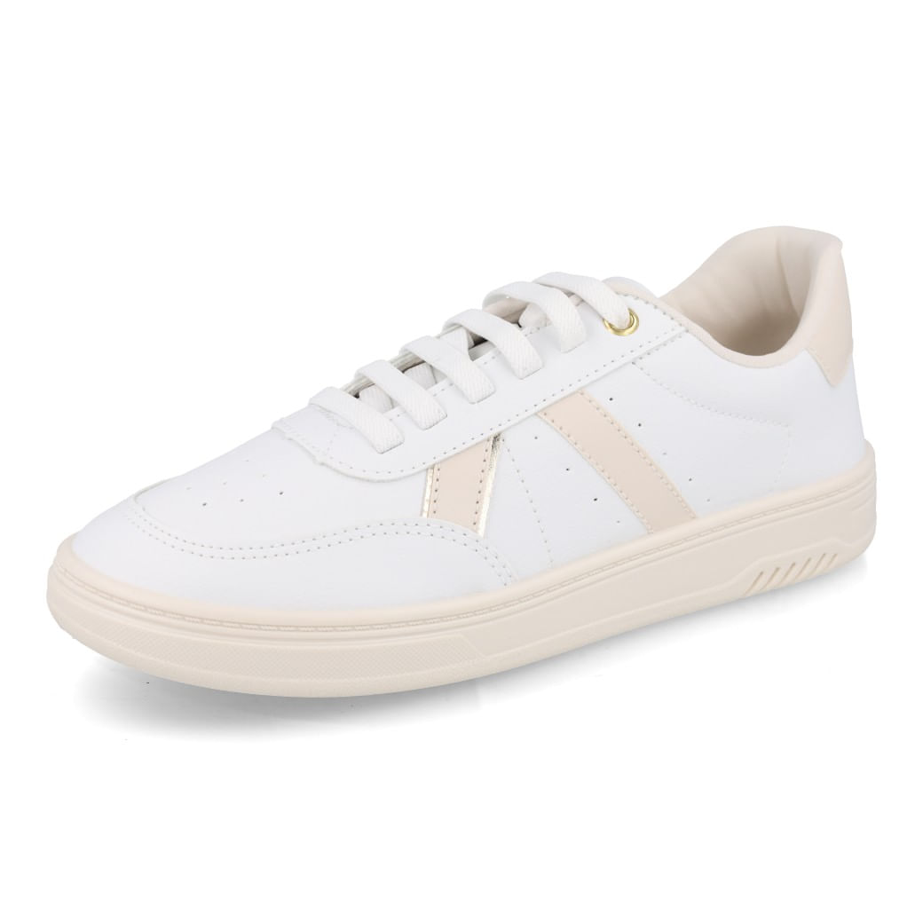 M Shuz Tenis Casual 33008MS Branco-Off White -Ouro-Off Sint_8__